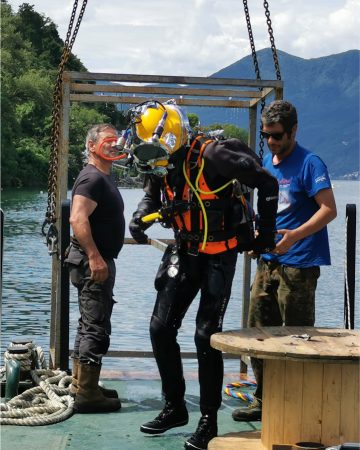 Comar, I nostri operatori tecnici subacquei sul Lago Maggiore