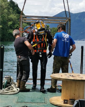 Comar, I nostri operatori tecnici subacquei sul Lago Maggiore