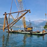 comar srl ha realizzato il nuovo porto a Gambarogno sul Lago Maggiore in Svizzera