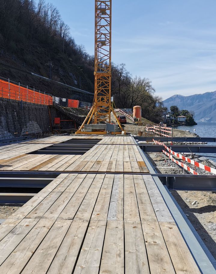 comar srl ha realizzato il nuovo porto a Gambarogno sul Lago Maggiore in Svizzera